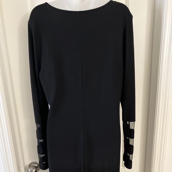 Venus  Black Mesh Detail BodyCon Dress - Picture 3 of 6